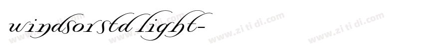 windsor std light字体转换